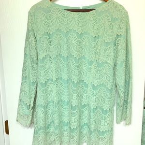 Dainty jewels mint green 2 pc dress